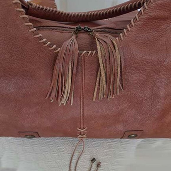 Cutter & Buck Leather & Brass-Studded Duffle-19" - Picture 6 of 9